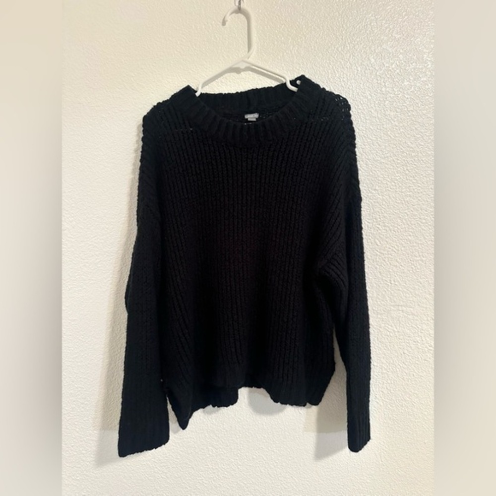 Aerie Sweater Women’s S Black Knit Crewneck Pullover